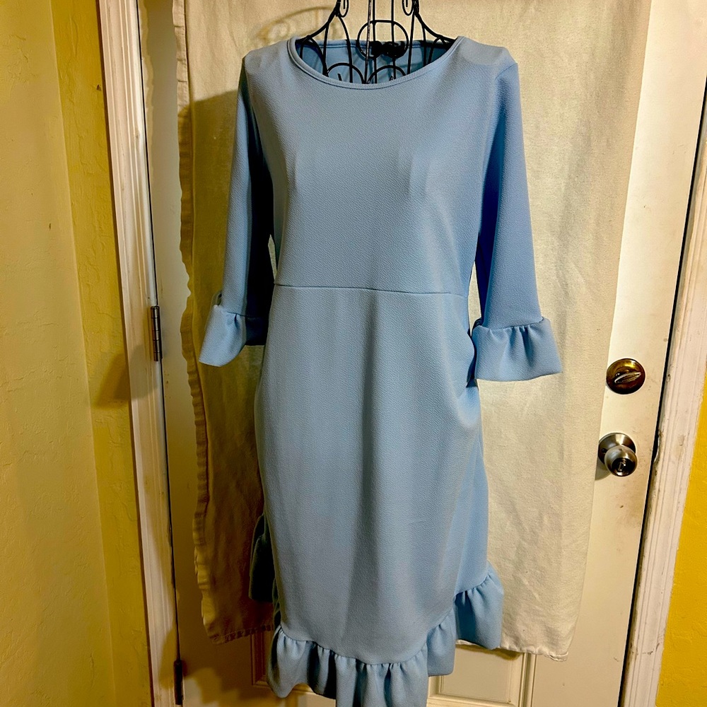 Baby blue dress